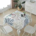 thumbnail image 6 of Blue Coral Coastal Table Cloth Waterproof Tablecloths, Summer Beach Ocean Starfish Conch Tablecloth Dining Table Cover for Kitchen Party Tabletop Outdoor, Square Tablecloth 54x54 Inch, 6 of 9