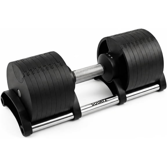 SQUATZ Adjustable Dumbbells, Black, 70 lb