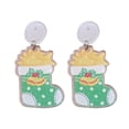 thumbnail image 2 of Hyasfey 1 Pair Cartoon Santa Claus Christmas Gloves Bells Snowman Dangle Earrings Vintage Acrylic Exaggerated Xmas Stud Drop Earrings Jewelry Gift, 2 of 8