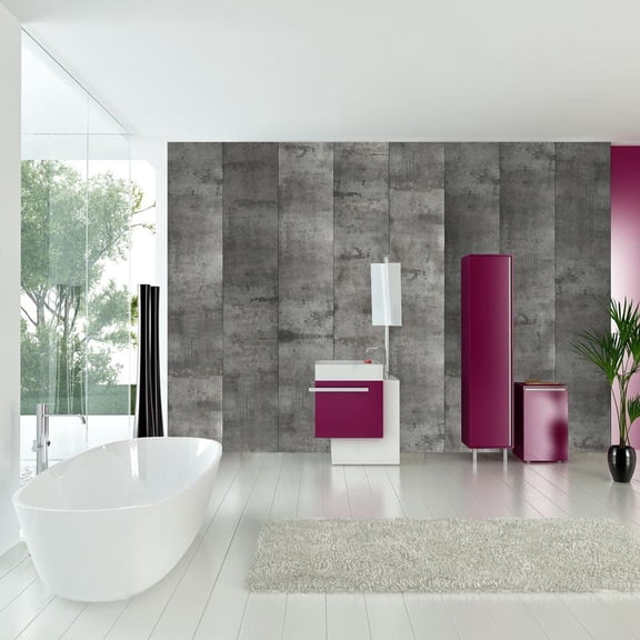 Tiptophomedecor Peel and Stick Wallpaper Wall Mural - Steel Design - Removable Wall Decals