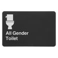 thumbnail image 1 of Letrero para baño para todos los géneros con braille para negocios, fácil instalación, señalización unisex para baños, letreros bonitos para baños, señalización para todos los géneros en braille, 1 of 7