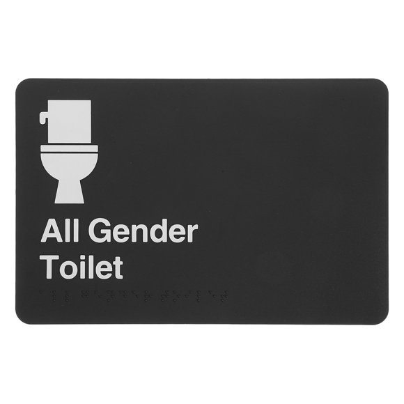 All Gender Restroom Sign With Braille For Business Easy Installation Unisex Restroom Signage Cute Bathroom Signs Braille All-Gender Signage