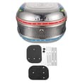 thumbnail image 1 of 1pc Stainless Steel Motorcycle Trunk Motor Rear Seat Bag Motorcycle Tail Bag, 1 of 8