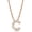 Rose Gold, variant on Initial Letter C Necklace, Moissanite, 925 Sterling Silver, Yellow Gold Vermeil