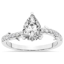 Pear Shape 2 Carat IGI Certified Lab Grown Diamond Ring | 14K White Gold | Phoebe Twigs Diamond Ring | FG-VS1-VS2 Quality Friendly Diamonds