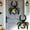 black, variant on 100Fens Wooden Sign Door Hanging Halloween Decoration Simulation Flower Wreath Hanging Window Decoration Wall Hanging