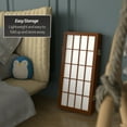 thumbnail image 5 of Red Lantern 2 ft. Short Desktop Window Pane Shoji Screen - Walnut - 5 Panels, 5 of 7
