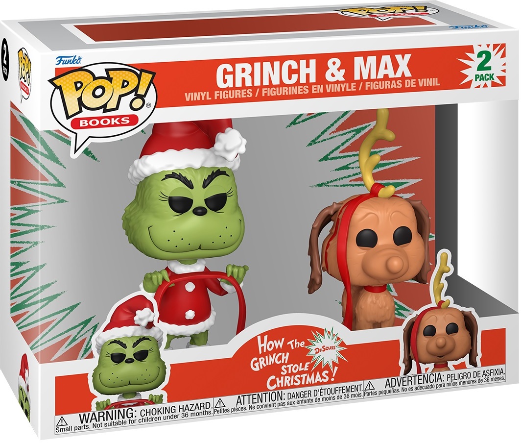 FUNKO POP! Books: How the Grinch Stole Christmas - Grinch with Max 2-Pack