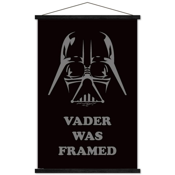 Star Wars: Saga - Vader Was Framed Wall Poster with Wooden Magnetic Frame, 22.375" x 34"