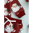thumbnail image 6 of TSEXIEFOOFU Boys Girls Christmas Pants Set Santa Claus/Snowman Print T-shirt with Elastic Waist Pants, 6 of 8