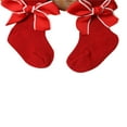 thumbnail image 4 of Infant Christmas Ribbed Pantyhose Girls Stretch Mid-Rise Tights with Bows, 4 of 6