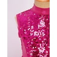 thumbnail image 5 of Haitryli Girls Liturgical Worship Praise Dance Tunic Dresses Lyrical Contemporary Dancewear Shiny Sequins Bodice Dress Hot Pink 8, 5 of 7