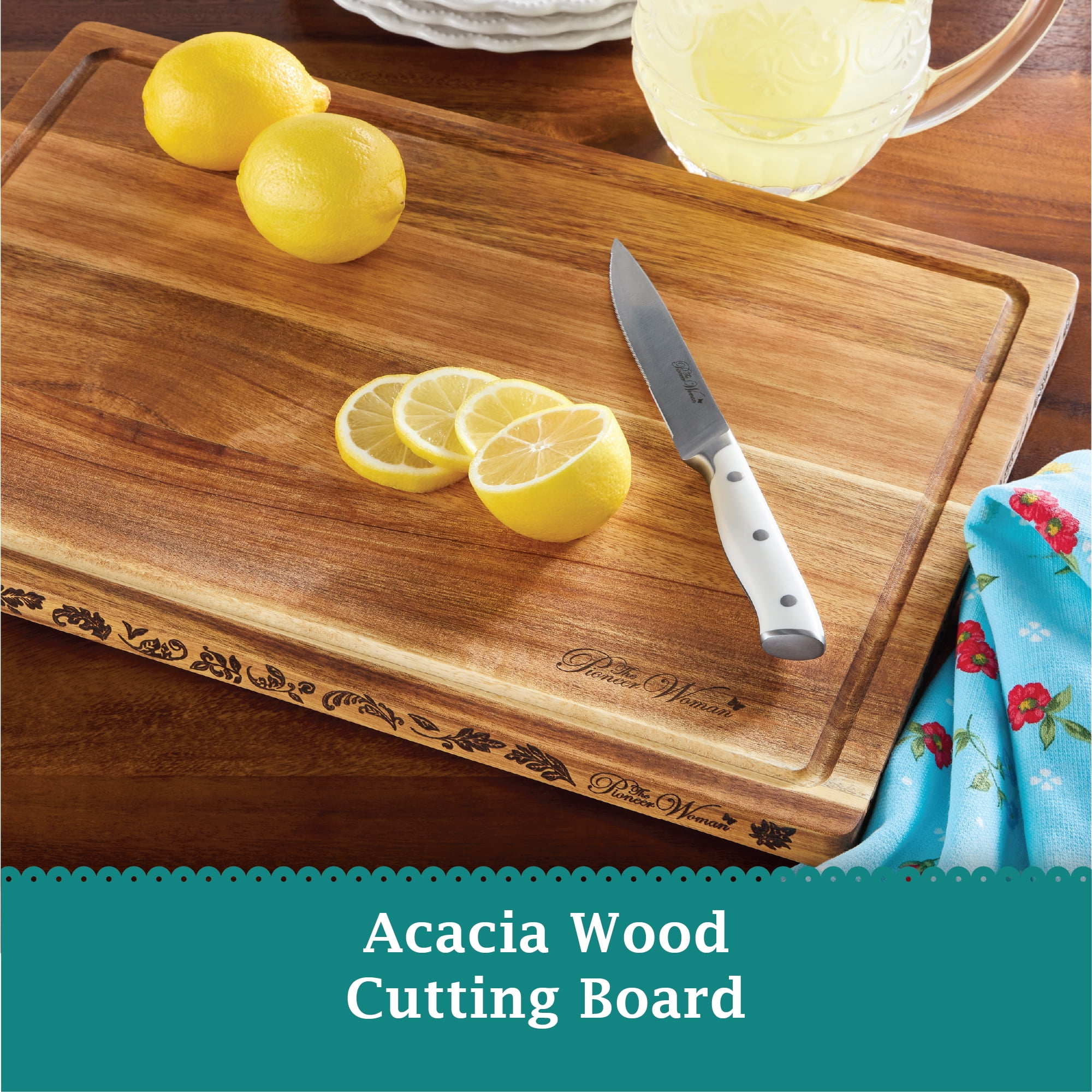 Pioneer Woman 13" x 18" Cutting Board with burned edges