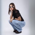 thumbnail image 3 of Jeans Barrel Mujer Savi Basic Mezclilla Tiro Medio SB4738, 3 of 9