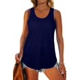 thumbnail image 4 of Womens Racerback Tank Tops Loose Fit Causal Summer U Neck, 4 of 5