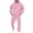 A-Pink251, variant on JAJAHO Men's Hooded Athletic Tracksuit Sweatsuit Long Sleeve Sweatshirt Joggers Ankle-Tied Sweatpants 2 Piece Solid Color Sportswear Versatile Outfit