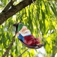 thumbnail image 6 of HAHUT Funny Garden Gnomes Decorations Outdoor Cute Resin Hammock Gnome Hanging Statues Garden Decor Backyard Art (Red), 6 of 10
