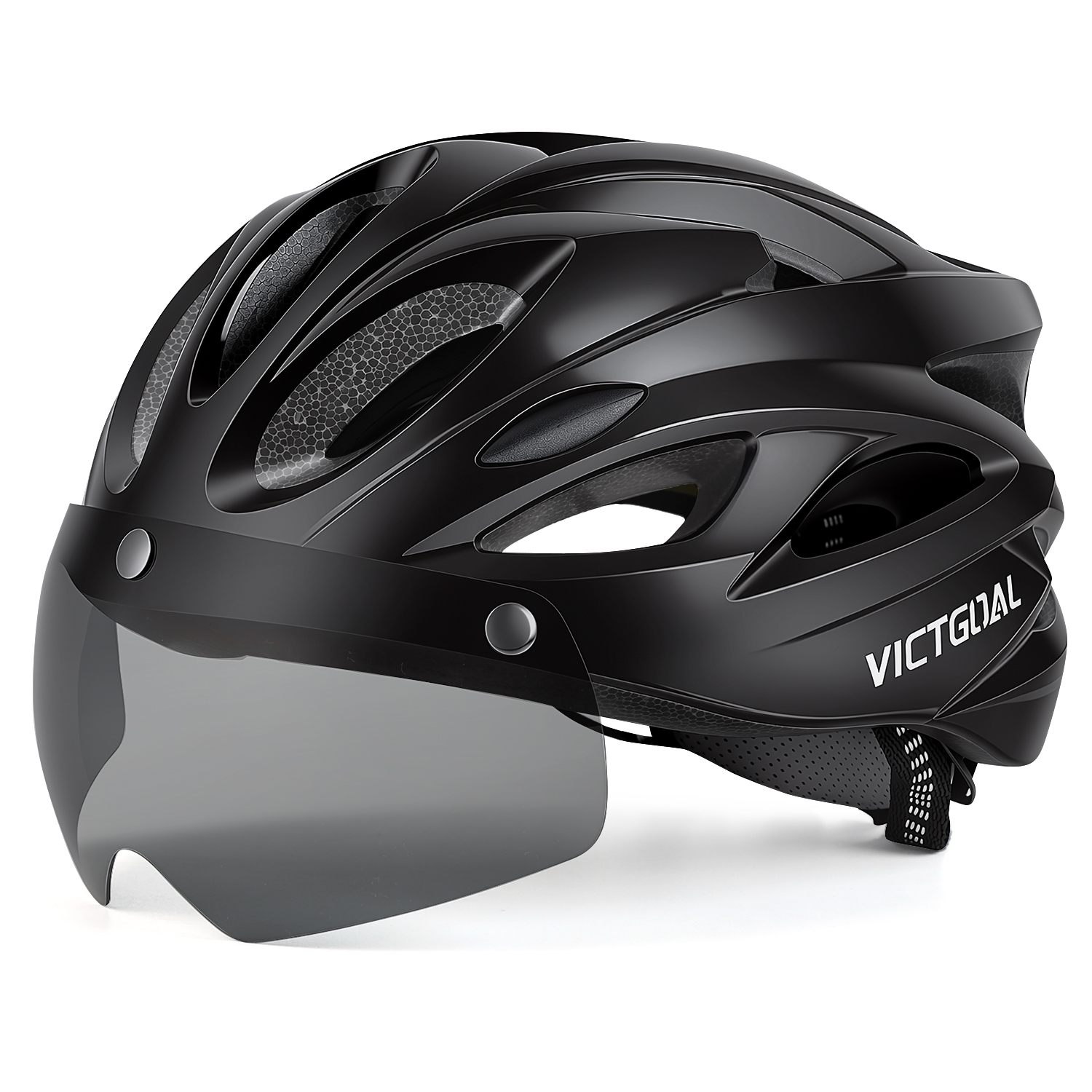 VICTGOAL Adult Bike Helmet with Light and Goggles photo 1