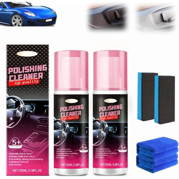 Car Interior Detailer & Protectant Spray – All-Purpose Cleaner for Leather, Rubber, Plastic – Polishing & Shine for Dashboard, Seats, Trim