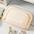 thumbnail image 4 of Multi Layer Large Capacity Pencil Case with Zipper, Portable Stationery Storage Bag for Pens Markers Makeup Brushes Accessories, Durable Organizer Pouch for Office and Travel, 4 of 6
