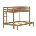 thumbnail image 3 of Now Furniture Wooden Twin over Full Bunk Bed for Kids, Textured Pecan, 3 of 7