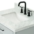 thumbnail image 5 of Ariel Hepburn 31 In. Rectangle Sink Vanity With 1.5 In. Carrara White Countertop In Grey, 5 of 9