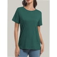 thumbnail image 5 of Womens Short Sleeve Basic Shirts Crewneck Tees Loose Fit Fashion Tops Casual Summer Clothes, 5 of 6