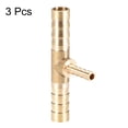thumbnail image 3 of Conector de reducción de manguera de latón de 10mm x 6mm x 10mm, conector en T en forma de T de 3 vías, para aire, agua, combustible, gas, 3 piezas, 8mm x 4mm x 8mm, 3 of 3