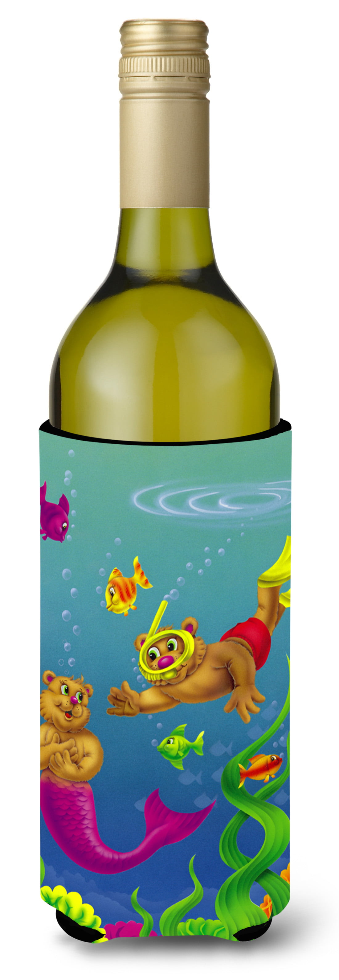 Scuba Diver Metal Wine Bottle Holder Character 