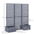 thumbnail image 3 of Outsunny Outdoor Privacy Screen with 4 Raised Beds and Drainage Holes, 3 of 10