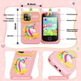 thumbnail image 2 of JoyStone Kids Dinosaur Smart Phone, 2.8" Touchscreen Toddler Learning Play Toy Phone with Dual Camera, Game, Music Player, Learning Toy Christmas Birthday Gifts for 3-9 Year Old , Pink, 2 of 11