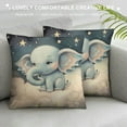 thumbnail image 3 of COMIO  Elephant Dream Big Little One Home Decorative Throw Pillow Cover, Blue Cloud Stars Cushion Case for Boy Kid Bedroom Nursery Sofa Couch Decor, 3 of 5