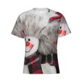 thumbnail image 4 of Vsdgher Christmas Snowman With Hat Print Men's Dry Fit Mesh Athletic Shirts Moisture Wicking Tennis T-Shirt Tops, 4 of 9