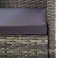 thumbnail image 5 of vidaXL 9 Piece Garden Dining Set Grey and Black Poly Rattan and Steel, 5 of 5
