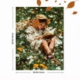 thumbnail image 3 of Girl Reading Meadow Cottagecore Canvas Print, Book Lover Nature Inspired Cozy Home Wall Decor Art, 3 of 8
