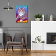 thumbnail image 5 of Epic Art 'Rainbow Brown and White Tabby Cat' by Rebecca Wang Art, Acrylic Glass Wall Art, 16"x24", 5 of 8