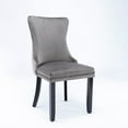 thumbnail image 3 of Upholstered Wing-Back Dining Chair with Backstitching Nailhead Trim and Solid Wood Legs,Set of 2, Black,SW8809BK, KD, 3 of 13