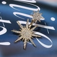 thumbnail image 5 of Bohemian Starburst Ear Jacket Earrings Sunburst Earrings Crystal Star Earrings Rhinestone Sun Dangle Earrings Cz Sun Studs Earrings Vintage Celestial Front Back Earrings(Gold), 5 of 13