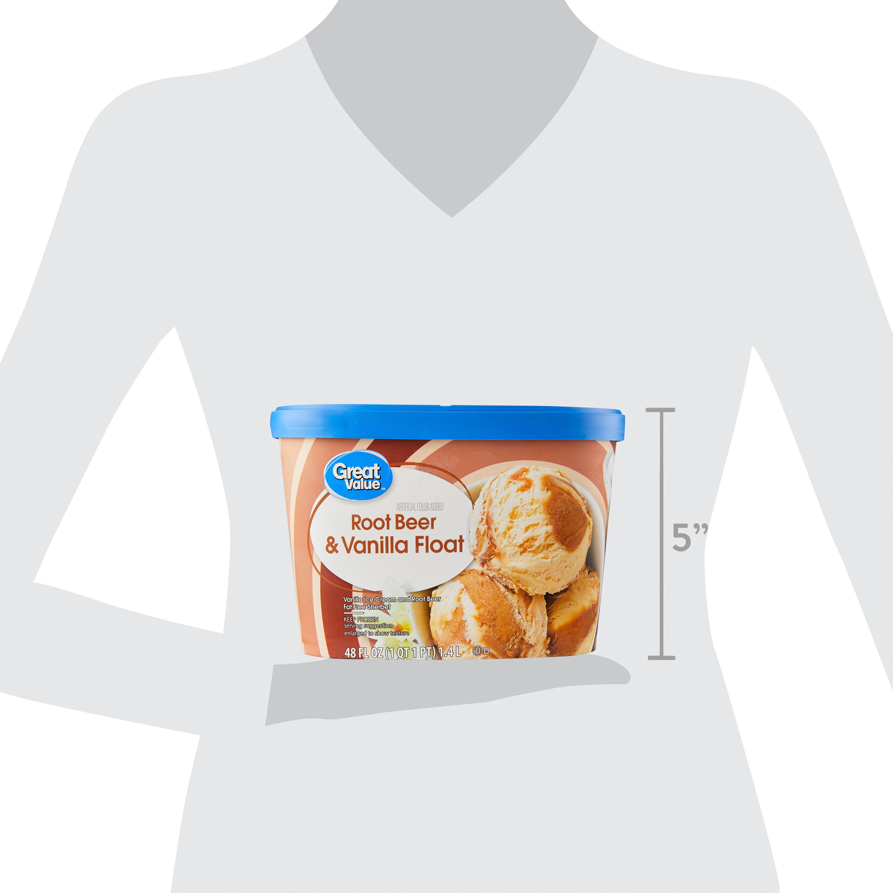Great Value Root Beer and Vanilla Float Ice Cream, 48 fl oz
