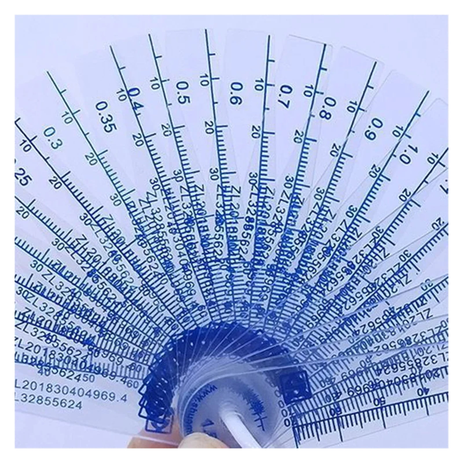 Plastic Feeler Gauges Metric Thickness Gap 0.05-1.5mm 18pcs Metric Filler Feeler Gauge Plastic Measuring Tools ,Easy Identification