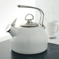 thumbnail image 3 of Chantal Tea Kettle Enamel on Steel Whistling Teakettle, 1.8 quart, White, 3 of 3