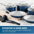 thumbnail image 2 of Granitestone Diamond Nonstick Pots and Pans 10 Piece Kitchen Cookware Set Cooking Frying Skillet Sauce Pan Stock Pot Blue, 2 of 4