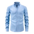 thumbnail image 1 of Blusa y camisa de manga larga con cuello vuelto para hombre, estilo casual, con botones, estampado playero, de poliéster., 1 of 4