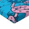 thumbnail image 2 of Ambesonne Ocean Fitted Sheet, Kraken Motivation Words, Twin Size, Pink Royal Blue, 2 of 3