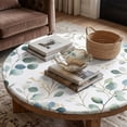 thumbnail image 4 of XINGAG Delicate Leaf Pattern Table Cloth For Small Round Dining Room Table,Soft Desk Decor For Casual Family Dinner Party, Resistant Washable Table Cover For Indoor Outdoor Home, 4 of 5