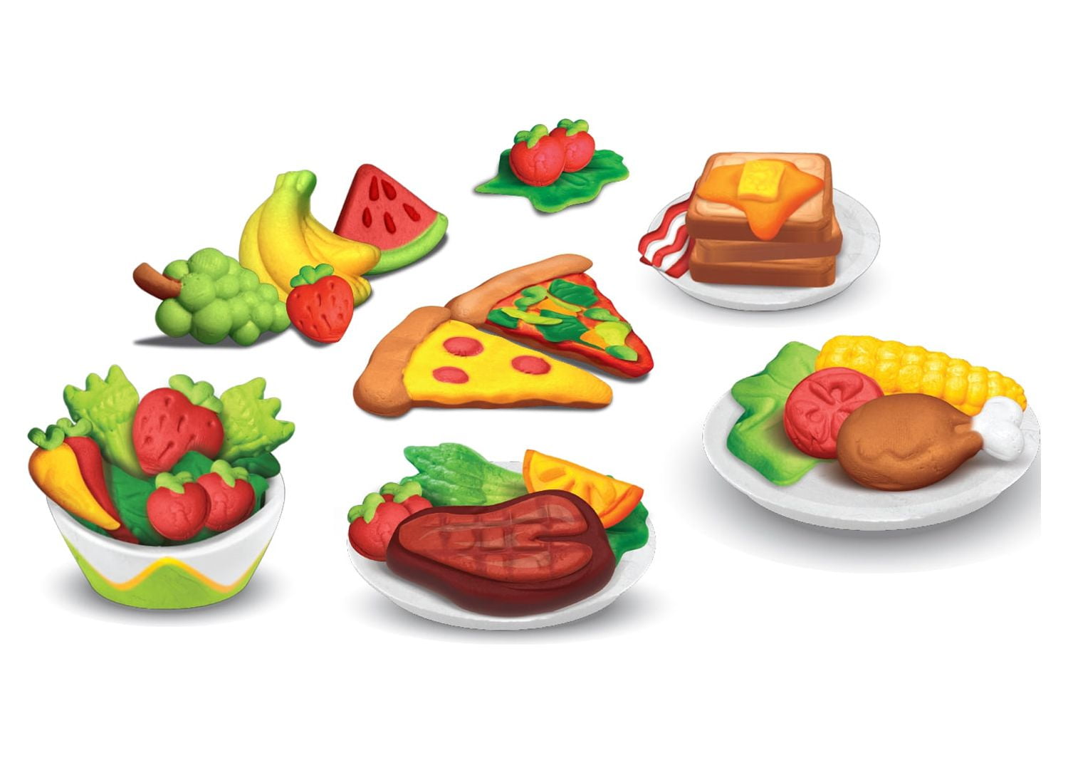 Cra-Z-Art Softee Dough Multicolor Mealtime Fun, 1 Dough Set