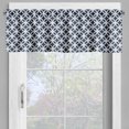 thumbnail image 2 of Ambesonne Navy Blue Valance Pack of 2, Geometric Marine, 54"X12", Dark Blue White, 2 of 5