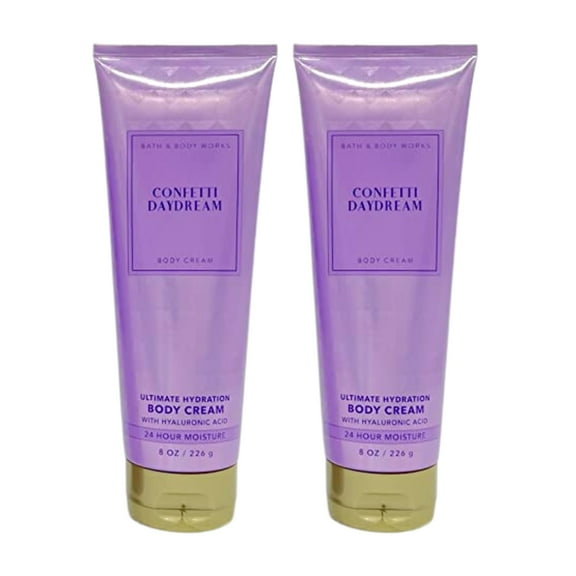 Bath & Body Works .. Ultimate Hydration Body Cream .. Pack of 2 (Confetti .. Daydream),8.0 fluid_ounces