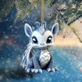 thumbnail image 3 of Blue and White Porcelain Christmas Tree Hanging Decorations 1Pc Dragon Baby Ornaments Deer Vintage Christmas Tree Decorations Pendant Holid, 3 of 6