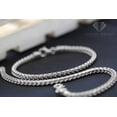 thumbnail image 2 of 925 Italian Sterling Silver 3.5mm Solid Franco Bracelet, FREE Microfiber Cloth, Rhodium Plated Square Box Chain, Giorgio Bergamo, 2 of 7